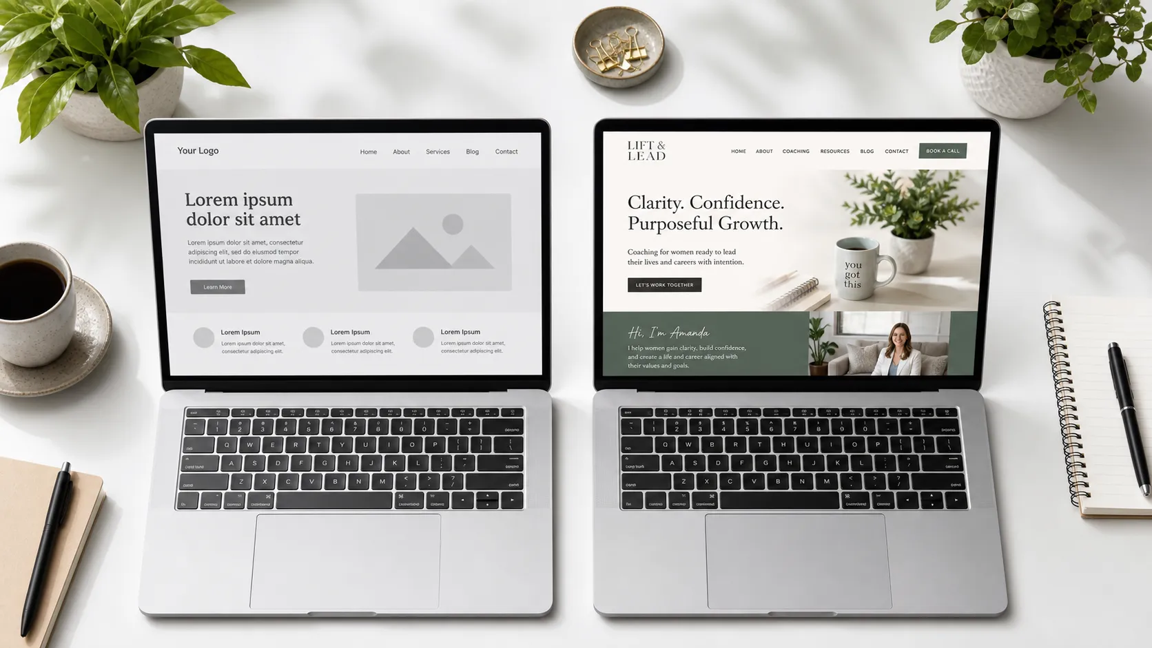 Verschil tussen een template website en een maatwerk website voor coaches